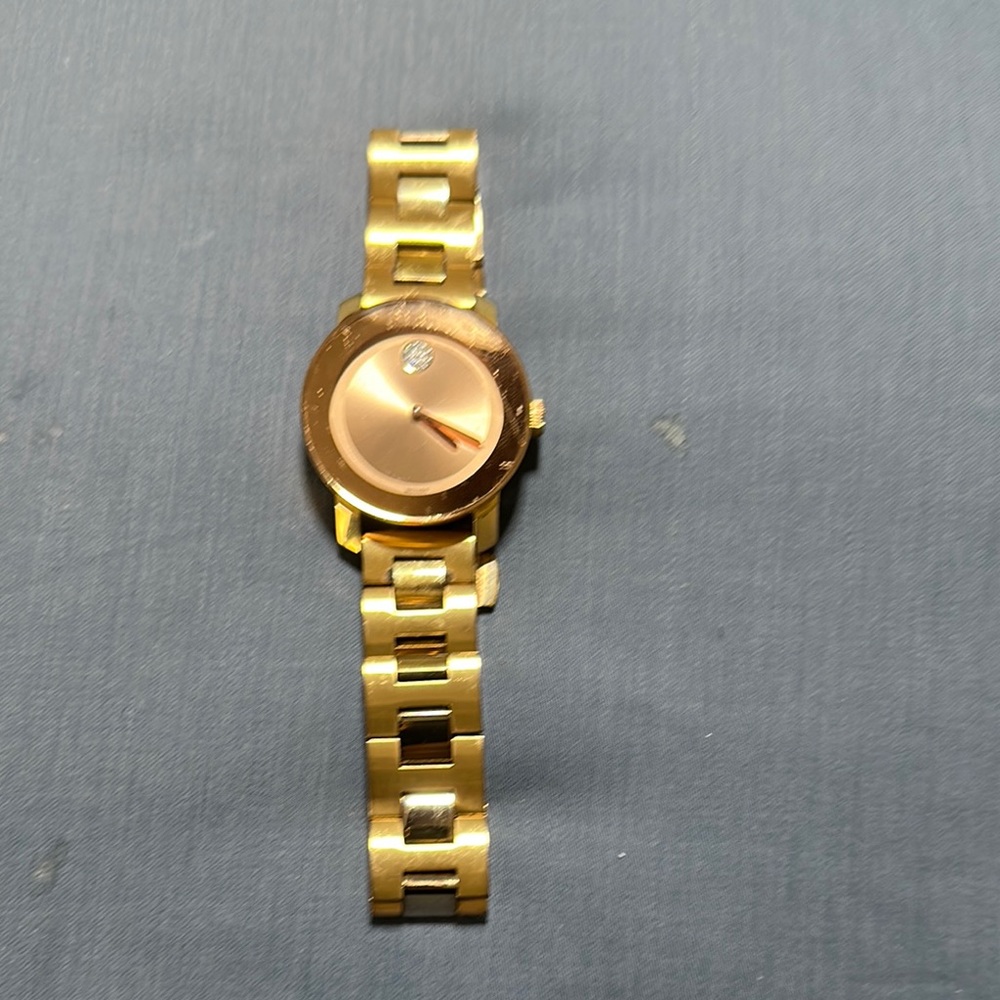 Gold-Tone Watch with Link Bracelet